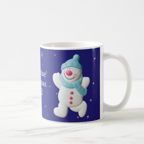 Happy Snowman girls name christmas mug gift Coffee Mug