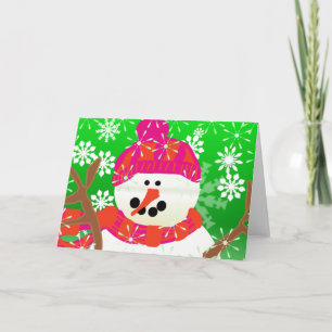 Happy Snowman Holiday Card