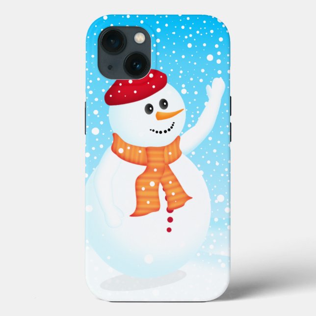 Happy Snowman iPhone 13 Case-Mate Case (Back)