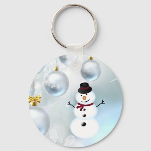 Happy Snowman Keychain