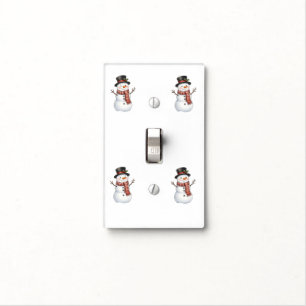 Happy Snowman Light Switch Cover