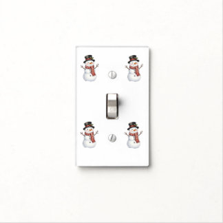 Happy Snowman Light Switch Cover