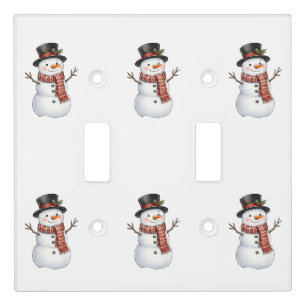 Happy Snowman Light Switch Cover
