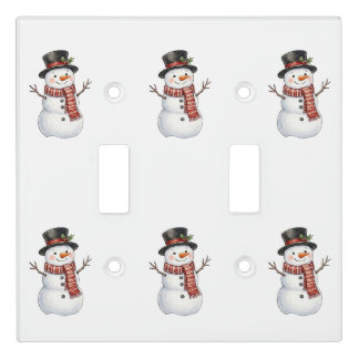 Happy Snowman Light Switch Cover