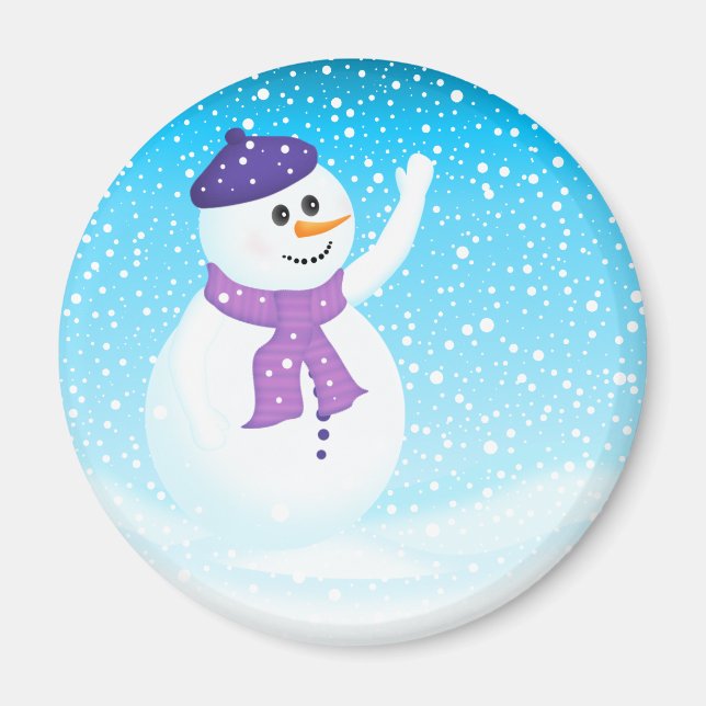 Happy Snowman Magnet (Front)