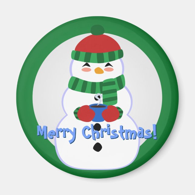 Happy Snowman Magnet (Front)