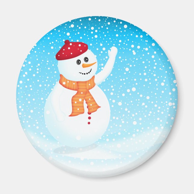 Happy Snowman Magnet (Front)