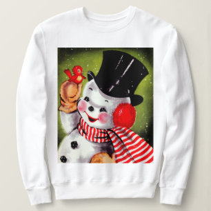 Happy Snowman Vintage Holiday Sweatshirt