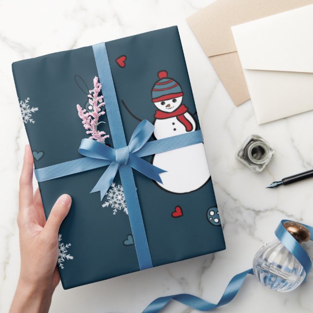 Happy Snowman Wrapping Paper (Gifting)