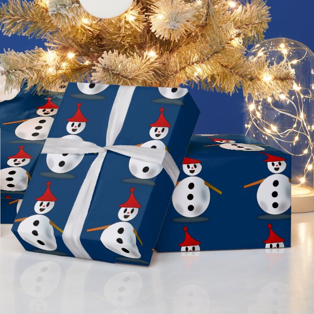 Happy Snowman Wrapping Paper (Holidays)