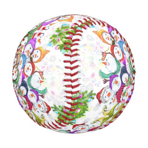 Happy Snowmans Christmas Baseball Gift