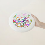 Happy Snowmans Christmas Frisbee<br><div class="desc">Christmas Frisbee with Happy Snowmans Merry Christmas Party Funny Drawing Cartoon Snowman and Text - Choose / Add Your Unique Text / Font / Color - Make Your Special Frisbees Gift - Resize and move or remove and add elements / image with customization tool ! - Drawing and Design by...</div>