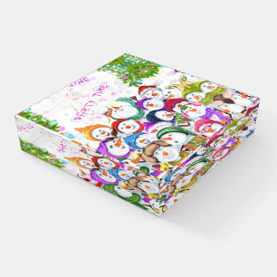 Happy Snowmans Christmas Paperweight