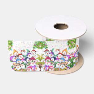 Happy Snowmans Christmas Ribbon