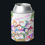 Happy Snowmans Merry Christmas Can Cooler Party<br><div class="desc">Can Coolers with Happy Snowmans Merry Christmas Party Funny Drawing Cartoon Snowman and Text - Choose / Add Your Unique Text / Font / Color - Make Your Special Gift - Resize and move or remove and add elements / image with customization tool ! - Drawing and Design by MIGNED....</div>