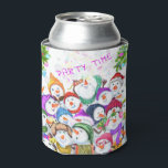 Happy Snowmans Merry Christmas Can Cooler Party<br><div class="desc">Can Coolers with Happy Snowmans Merry Christmas Party Funny Drawing Cartoon Snowman and Text - Choose / Add Your Unique Text / Font / Color - Make Your Special Gift - Resize and move or remove and add elements / image with customization tool ! - Drawing and Design by MIGNED....</div>