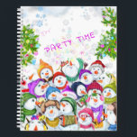 Happy Snowmans Merry Christmas Party Notebook<br><div class="desc">Happy Snowmans Merry Christmas Party Funny Drawing Cartoon Snowman Celebration - Choose / Add Your Unique Text / Font / Color - Make Your Special Gift - Resize and move or remove and add elements / image with customization tool ! - Drawing and Design by MIGNED. You can also transfer...</div>