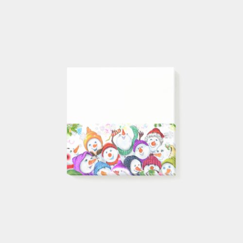 Happy Snowmans Party Christmas Post it Notes