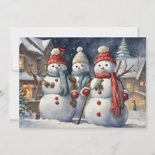 Happy Snowmen Christmas Holiday 