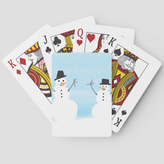 Happy Snowmen Poker Cards (Back)
