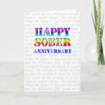 Happy Sober Anniversary Card at Zazzle