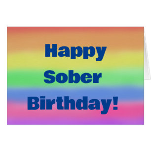 Happy sober birthday cards