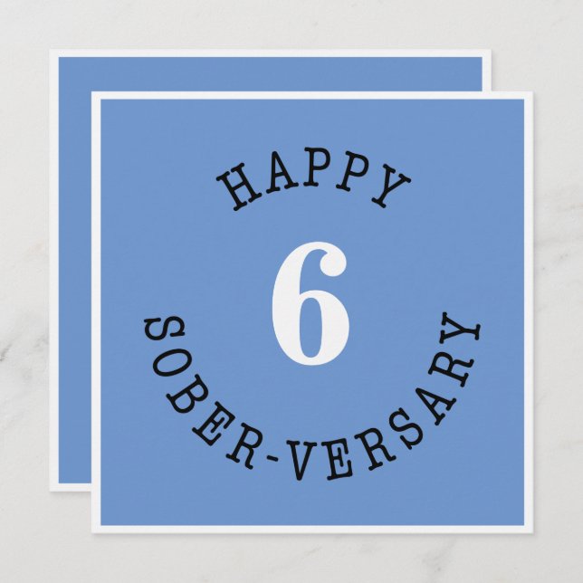 Happy Sober-versary Card (Front/Back)