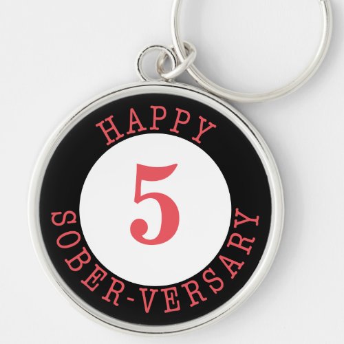 Happy Sober_versary Card Keychain