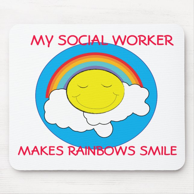 Happy Social Worker Mousepad (Front)