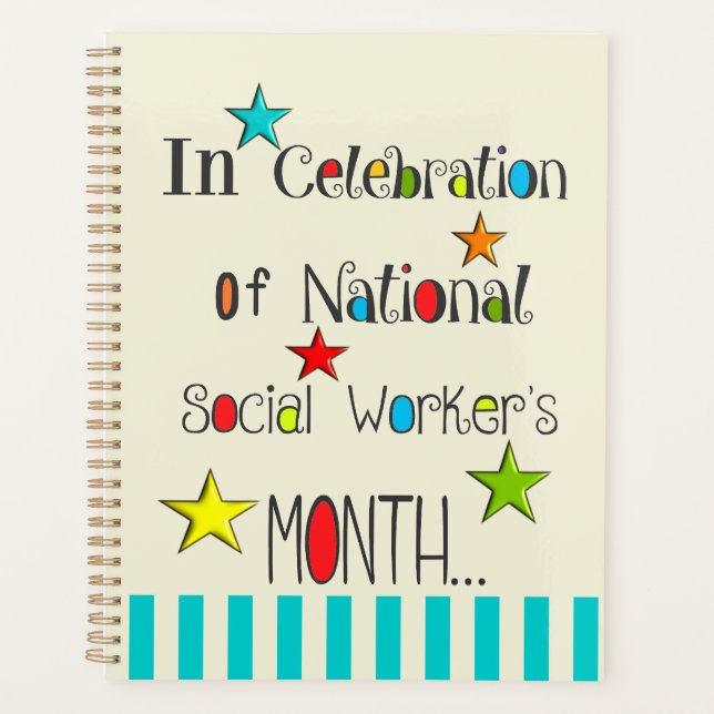Happy Social Worker's Month Appreciation Planner (Front)