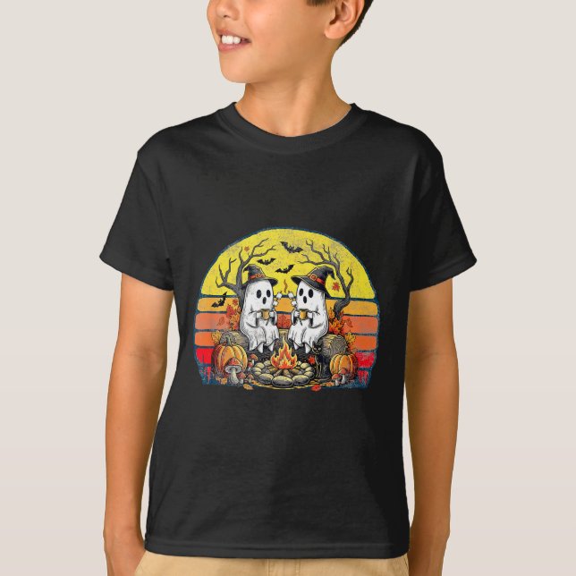 Happy Soky Camng Crew Halloween Campfire  T-Shirt (Front)