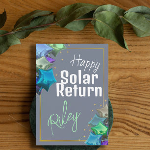 Happy Solar Return Astrology Custom Birthday Card