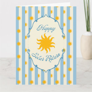 Happy Solar Return Sunburst Card