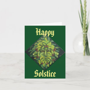 Happy Solstice Green Man Card
