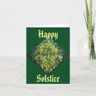 Happy Solstice Green Man Card