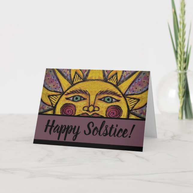 Happy Solstice Greeting Card (Front)