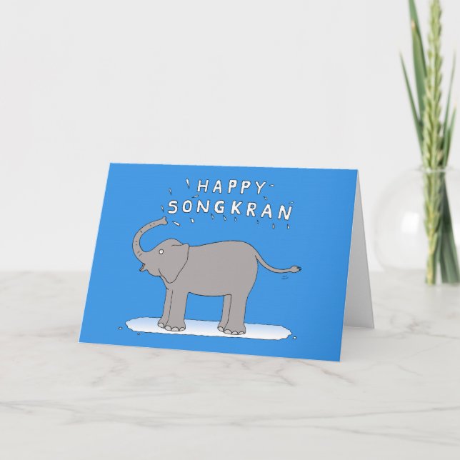 Happy Songkran Thai New Year  April 13th Holiday Card (Front)