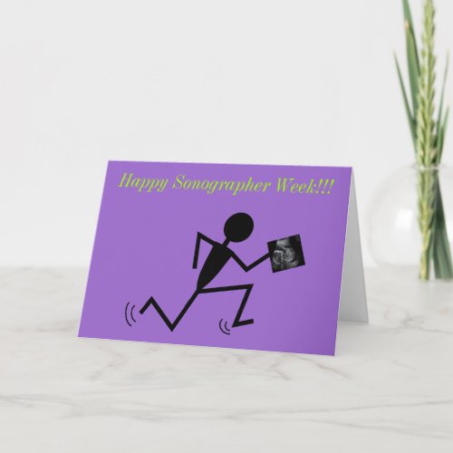 Happy Sonographer Week Cards Purple