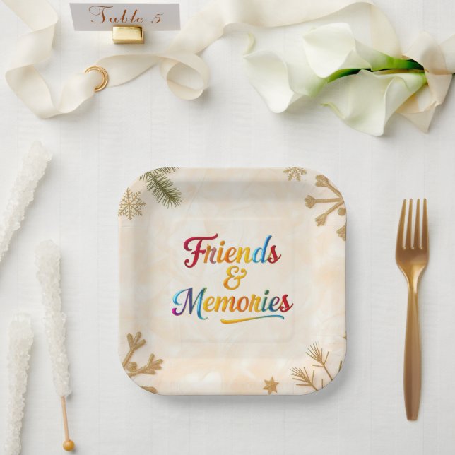 "Happy Souls Connected" Paper Plates (Wedding)