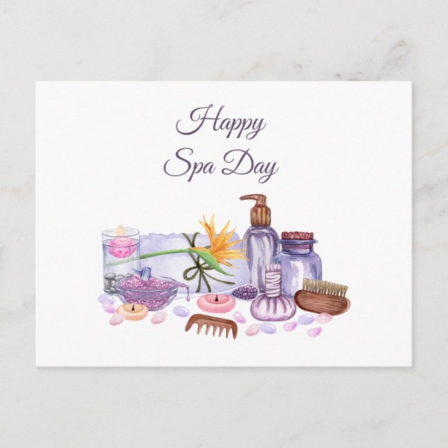Happy Spa Day - Collection of Spa Accessories Postcard (Front)