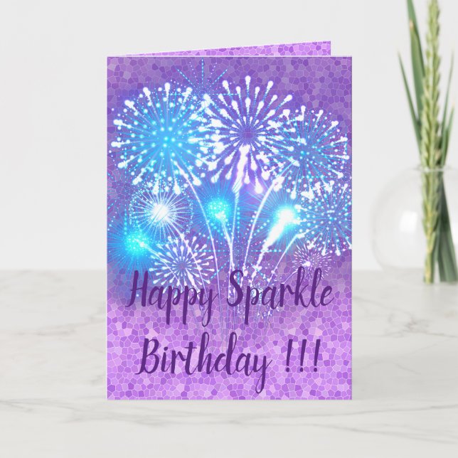 Happy Sparkle Birthday Card (Front)