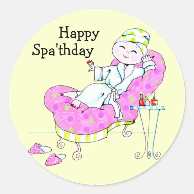 Happy Spa'thday stickers (Front)
