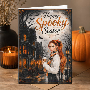Happy Spooky Season Cozy Happy Halloween Card