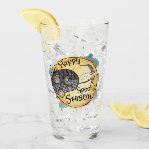 Happy Spooky Season Witch Camper Van Glass