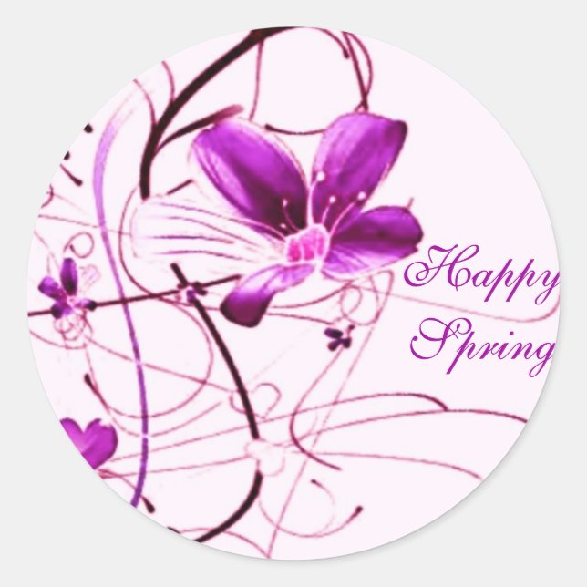 Happy Spring 2 Sticker (Front)