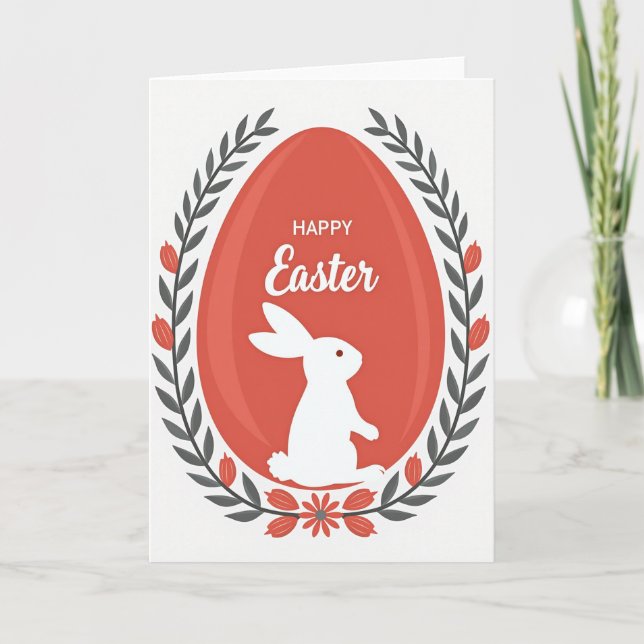 Happy Spring Animal Emblem Card (Front)