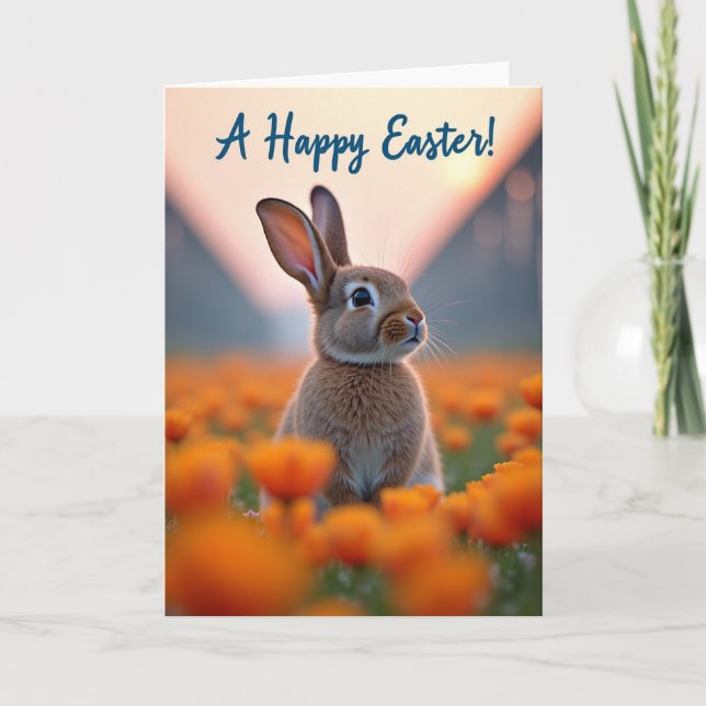 Happy Spring Animal Scene Card (Front)