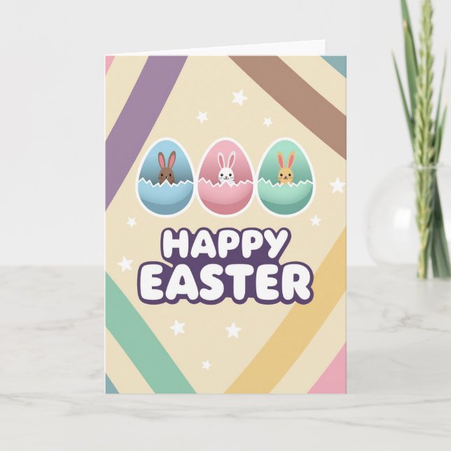 Happy Spring Animals Easter Card (Front)