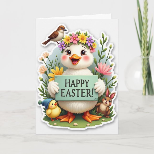 Happy Spring Avian Friend Card (Front)