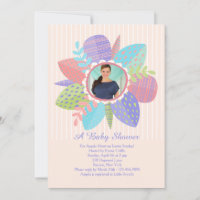 Happy Spring Baby Shower Photo Invitation